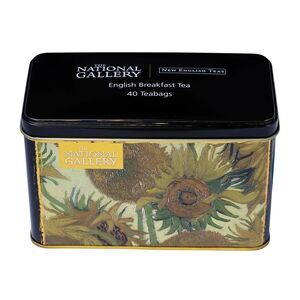 National Gallery Classic Tea Bags and Tin Vincent Van Gogh Sunflowers Sealed NEW